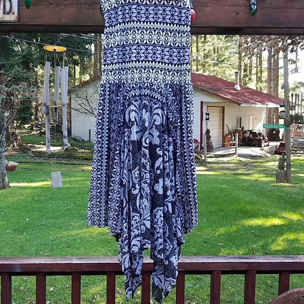 INC Paisley / Lace Like Skirt - Medium